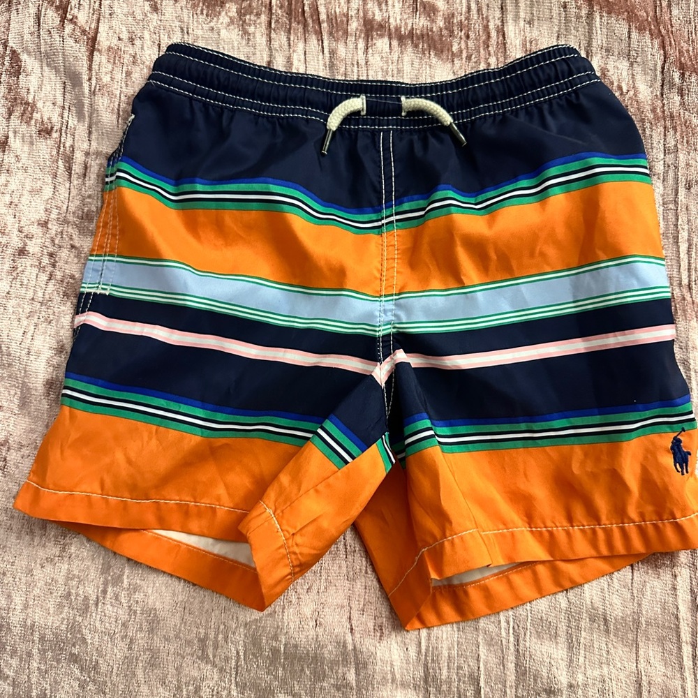 Polo Ralph Lauren Kids' Striped Shorts - Orange and Blue